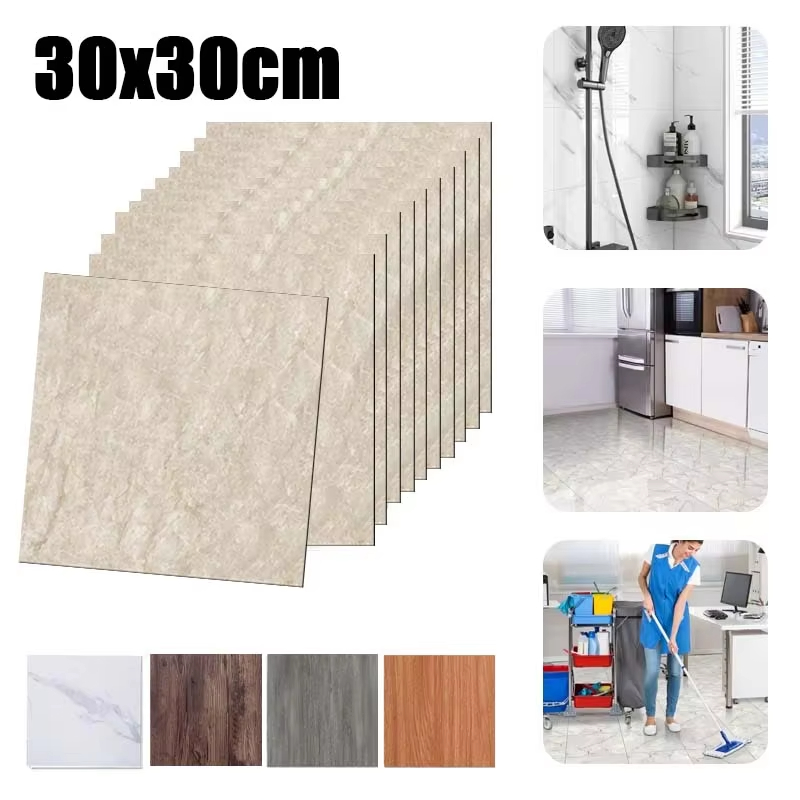 Commercial Kitchen Tiles - 10개입 자가 접착식 바닥 타일, 주방