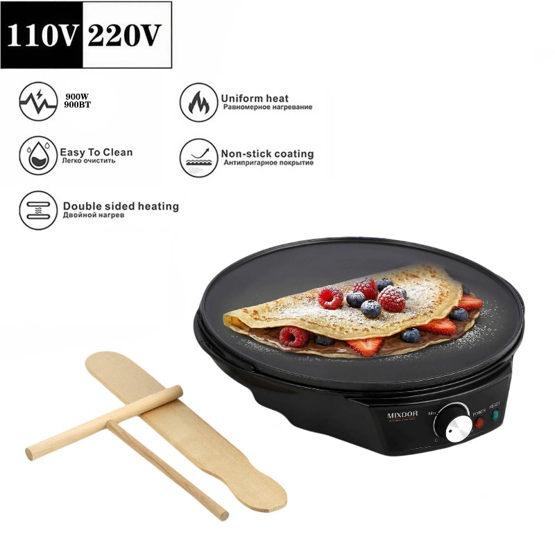 Crepe Maker Griddle - 110V 전기 크레페 팬 팬케이크 그리들