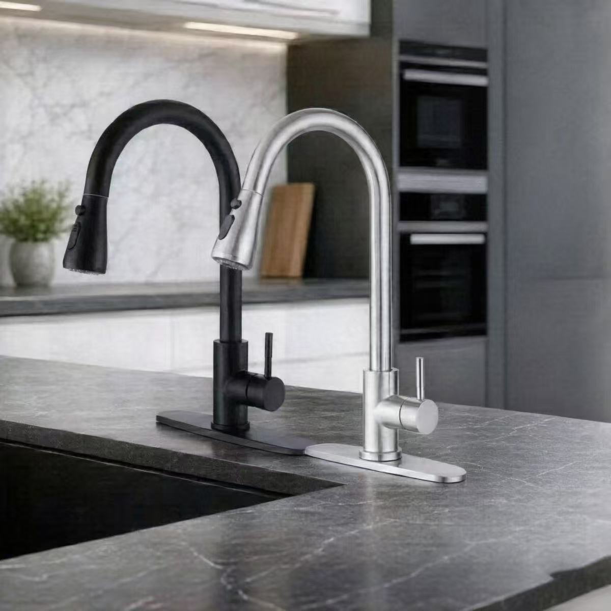 Commercial Kitchen Mixer Tap - 주방 수도꼭지 싱글 홀 풀아웃 스파우트
