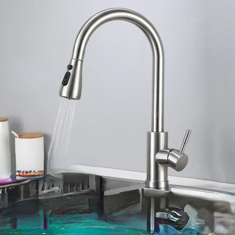 Commercial Kitchen Mixer Tap - 브러시드 니켈 주방 수도꼭지 싱글 홀