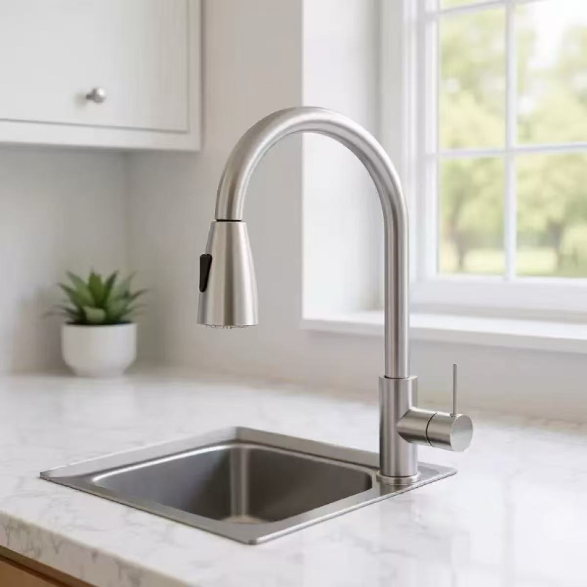 Commercial Kitchen Mixer Tap - 주방 수도꼭지 싱글홀 풀아웃 스파우트 주방