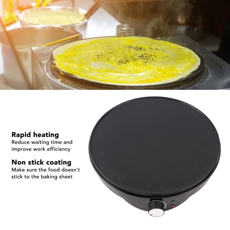Crepe Maker Griddle - 크레이프 메이커 그릴 논스틱 12인치, 반죽