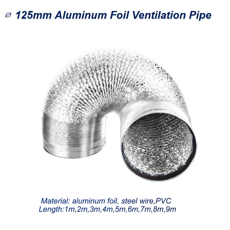 Commercial Kitchen Exhaust - ² 125mm 알루미늄 호일 환기 파이프,
