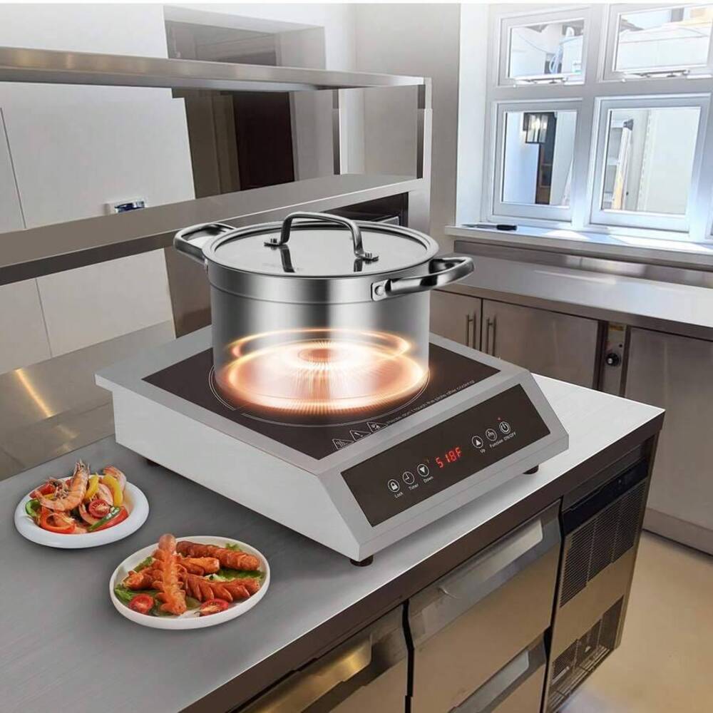 Induction Cooker Commercial - 휴대용 쿡탑, 1800W 상업용 버너, 9가지