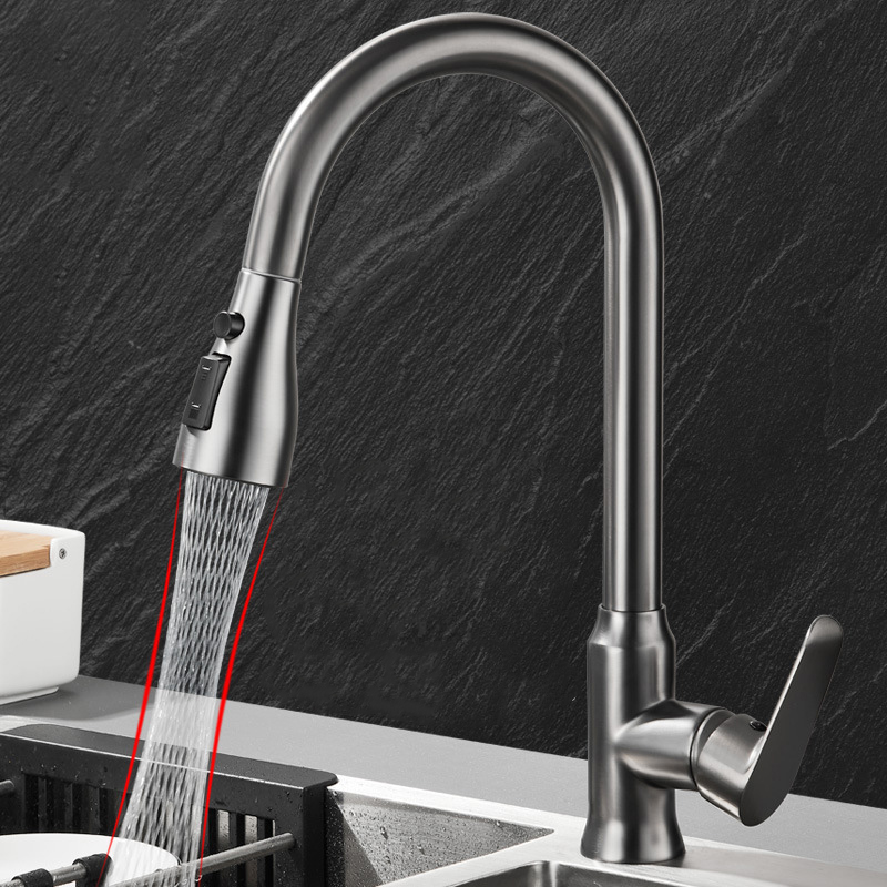 Commercial Kitchen Mixer Tap - 주방 수도꼭지 단일 구멍 풀 아웃