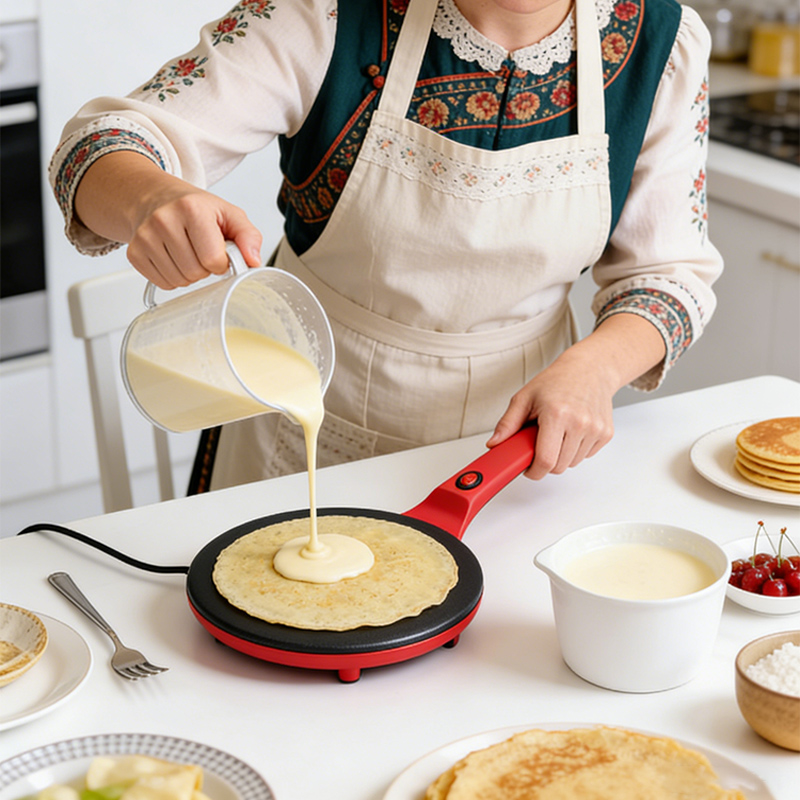 Crepe Maker Griddle - 단면 가열 전기 크레페 메이커 가정용
