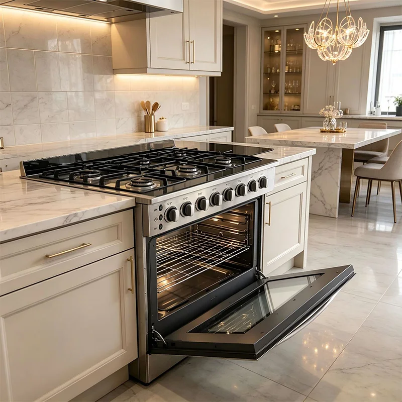 상업용 6구 가스레인지 및 오븐 콤보—서양식 레스토랑  - Commercial Kitchen Stove 리뷰 및 가격