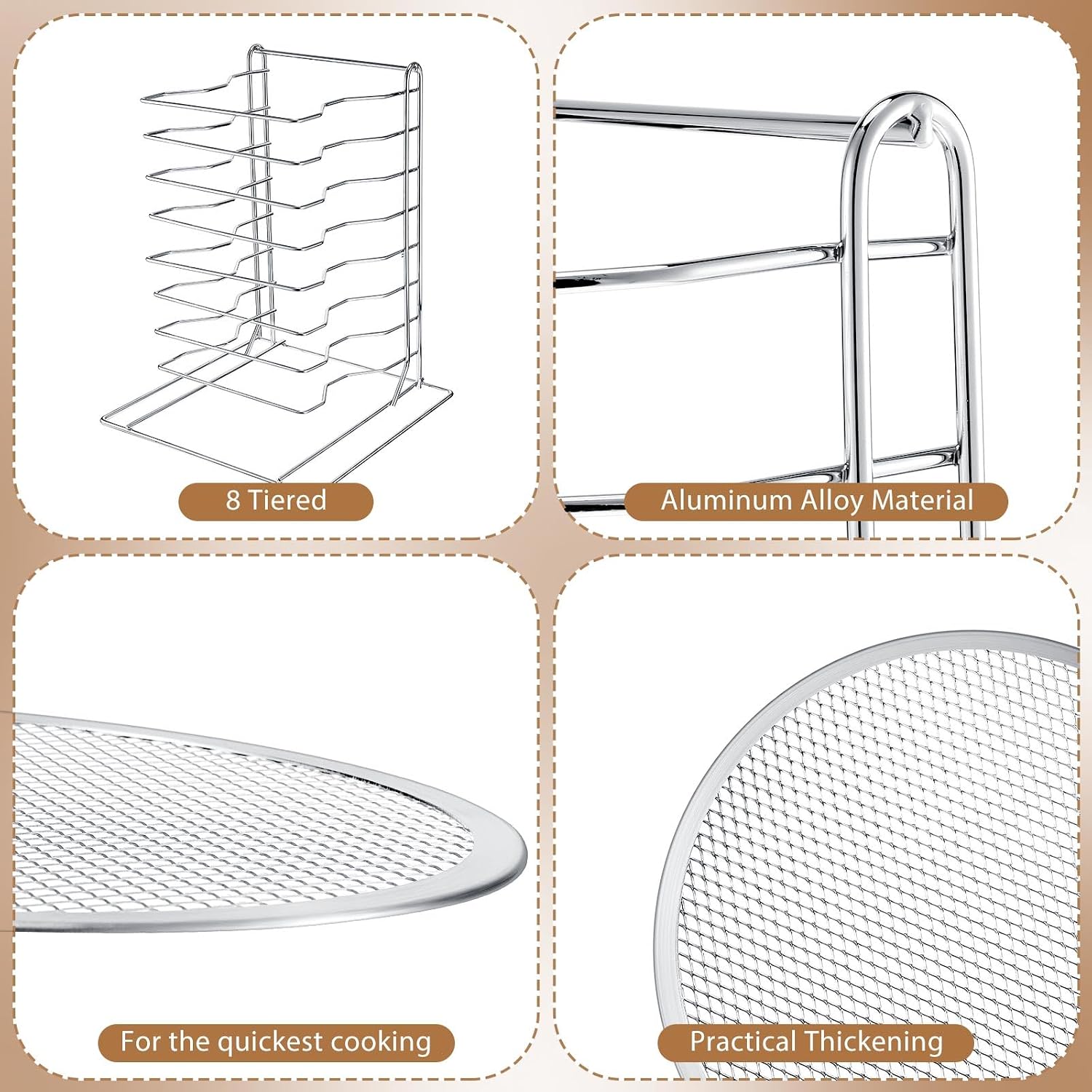 피자랙 8단 스탠드, 8개의 알루미늄 구멍 뚫린 베이킹 - Commercial Kitchen In Home 리뷰 및 가격