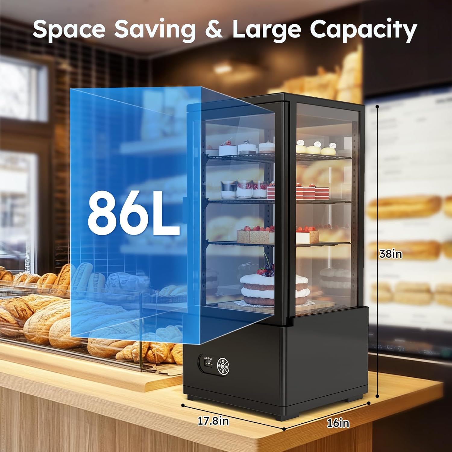 상업용 디스플레이 냉장고, 3 Cu. FT (86 L) - Refrigerated Display Case 리뷰 및 가격