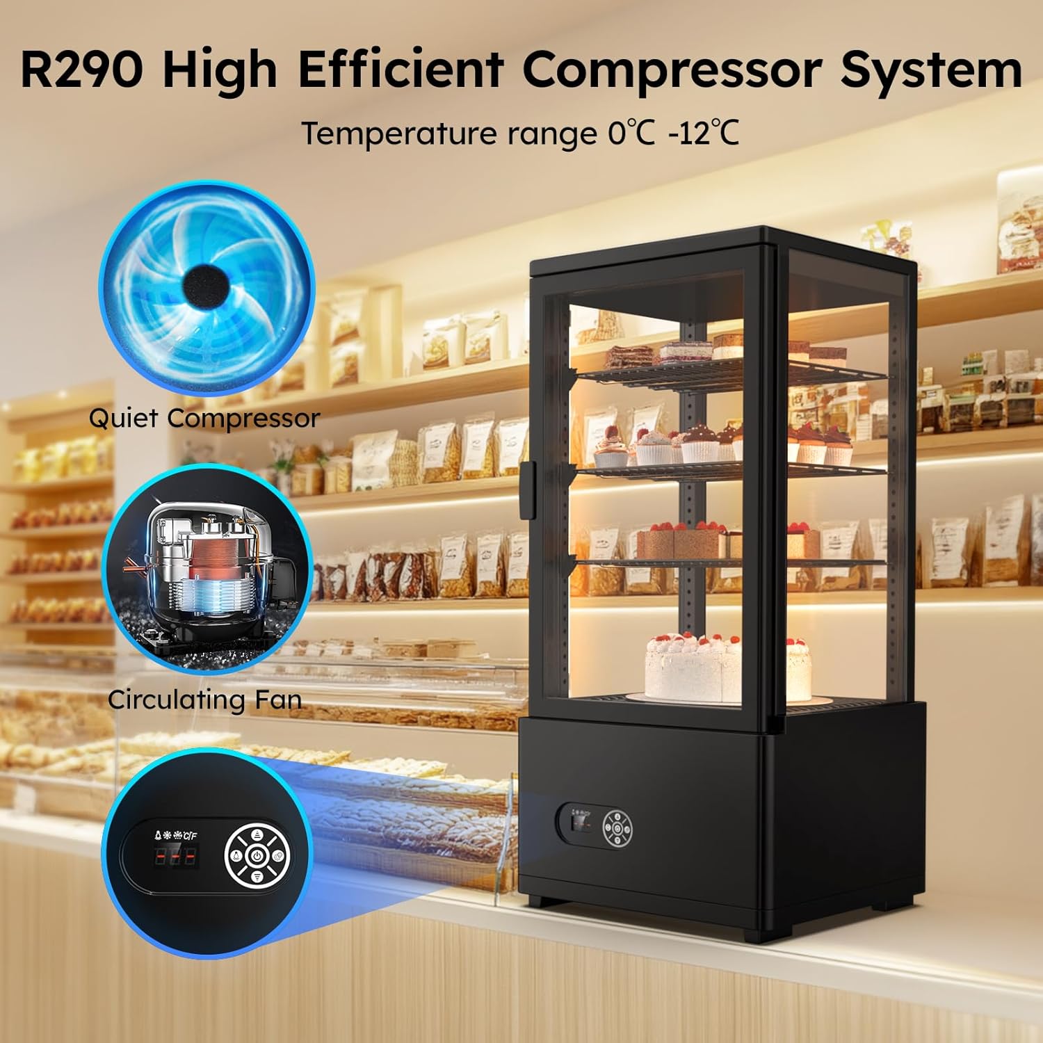 상업용 디스플레이 냉장고, 3 Cu. FT (86 L) - Refrigerated Display Case 리뷰 및 가격
