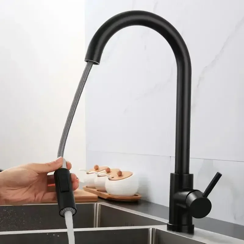 브러시드 니켈 주방 수도꼭지 싱글 홀 풀아웃 스파우트  - Commercial Kitchen Mixer Tap 리뷰 및 가격