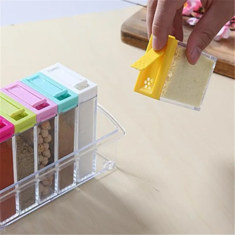 투명 조미료 6 그리드 조미료 상자 6 조각 세트 주방 - Commercial Kitchen Items 리뷰 및 가격