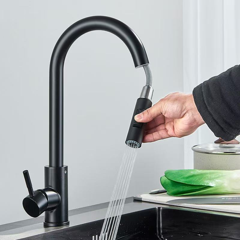 블랙 실버 주방 수도꼭지, 이중 기능, 싱글 핸들 풀아 - Commercial Kitchen Mixer Tap 리뷰 및 가격