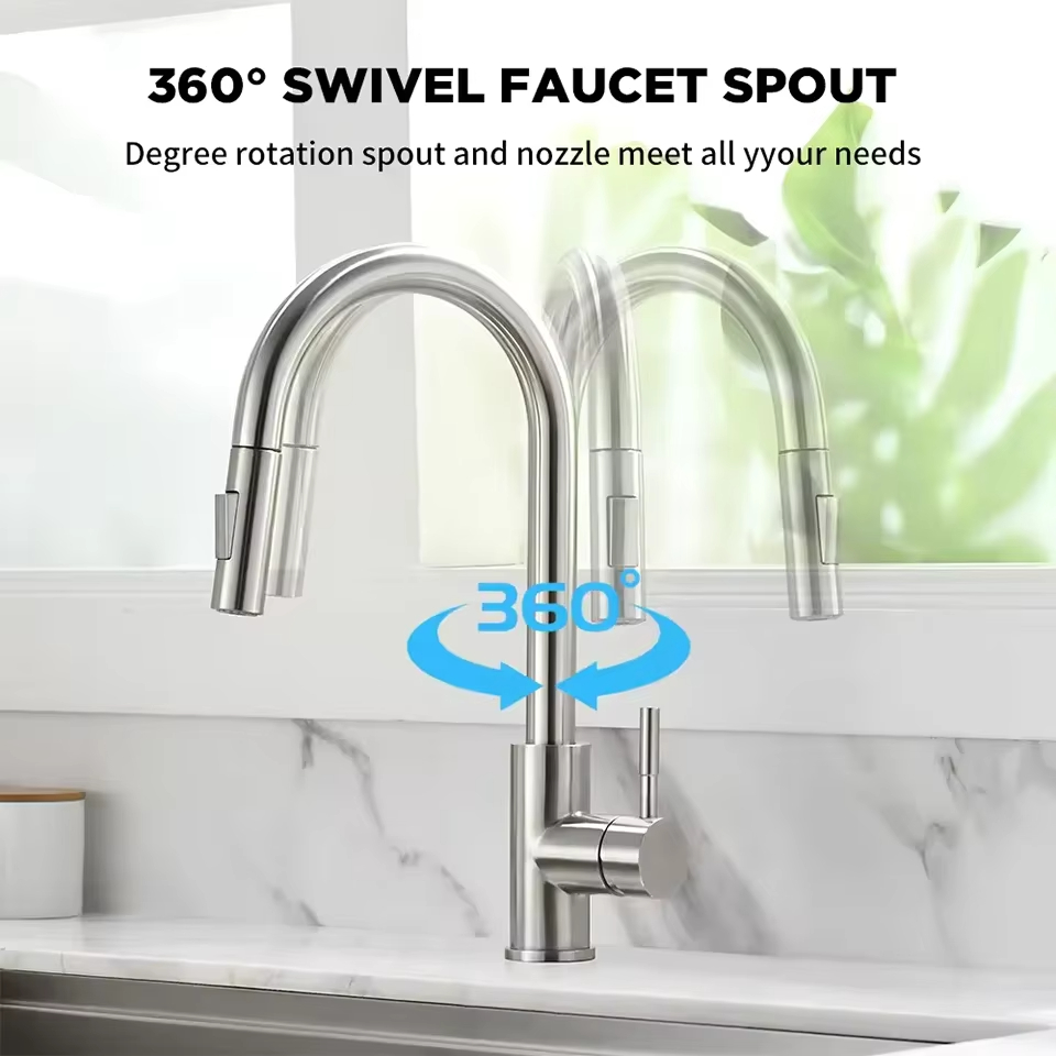 블랙 실버 주방 수도꼭지, 이중 기능, 싱글 핸들 풀아 - Commercial Kitchen Mixer Tap 리뷰 및 가격
