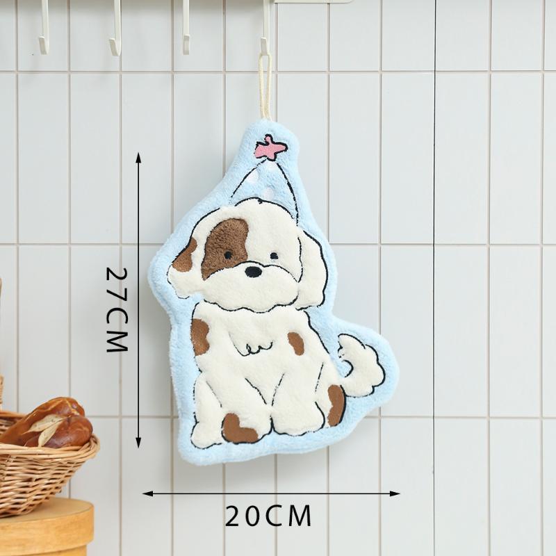 새로운 부드러운 산호 양털 핸드 타올 귀여운 만화 개  - Commercial Kitchen Items 리뷰 및 가격