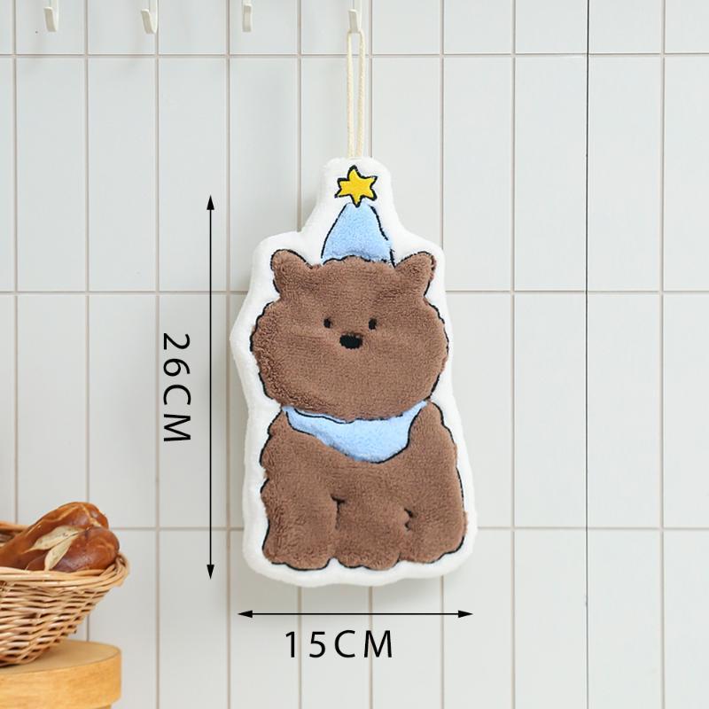 새로운 부드러운 산호 양털 핸드 타올 귀여운 만화 개  - Commercial Kitchen Items 리뷰 및 가격