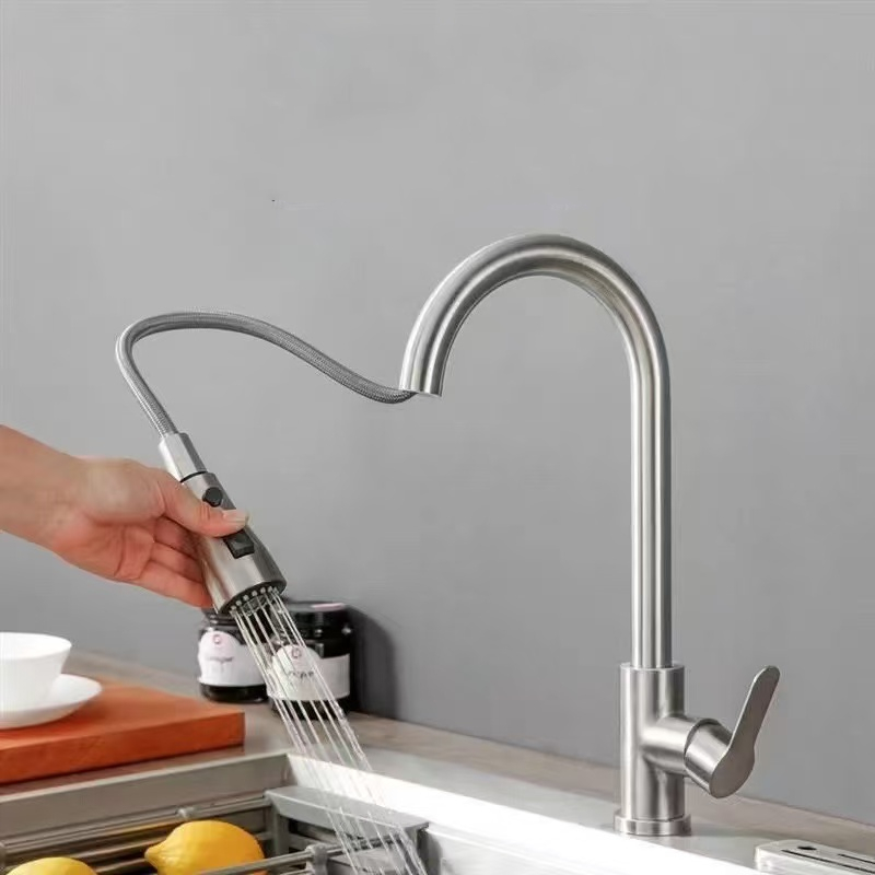주방 수도꼭지 싱글홀 풀아웃 스파우트 주방 싱크 믹서  - Commercial Kitchen Mixer Tap 리뷰 및 가격