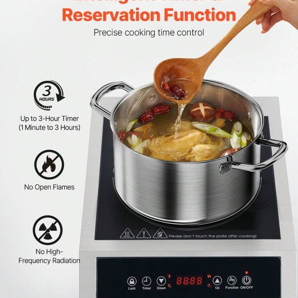 휴대용 쿡탑, 1800W 상업용 버너, 9가지 온도 설 - Induction Cooker Commercial 리뷰 및 가격