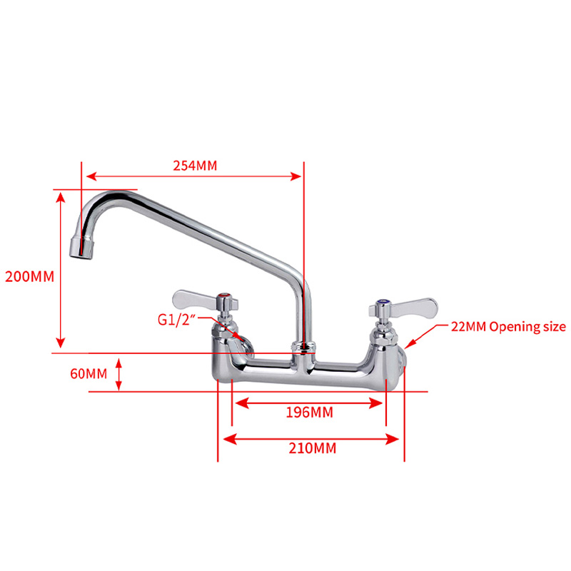 상업용 주방 듀얼 핸드 304 스테인리스 황동 싱크대  - Commercial Kitchen Mixer Tap 리뷰 및 가격