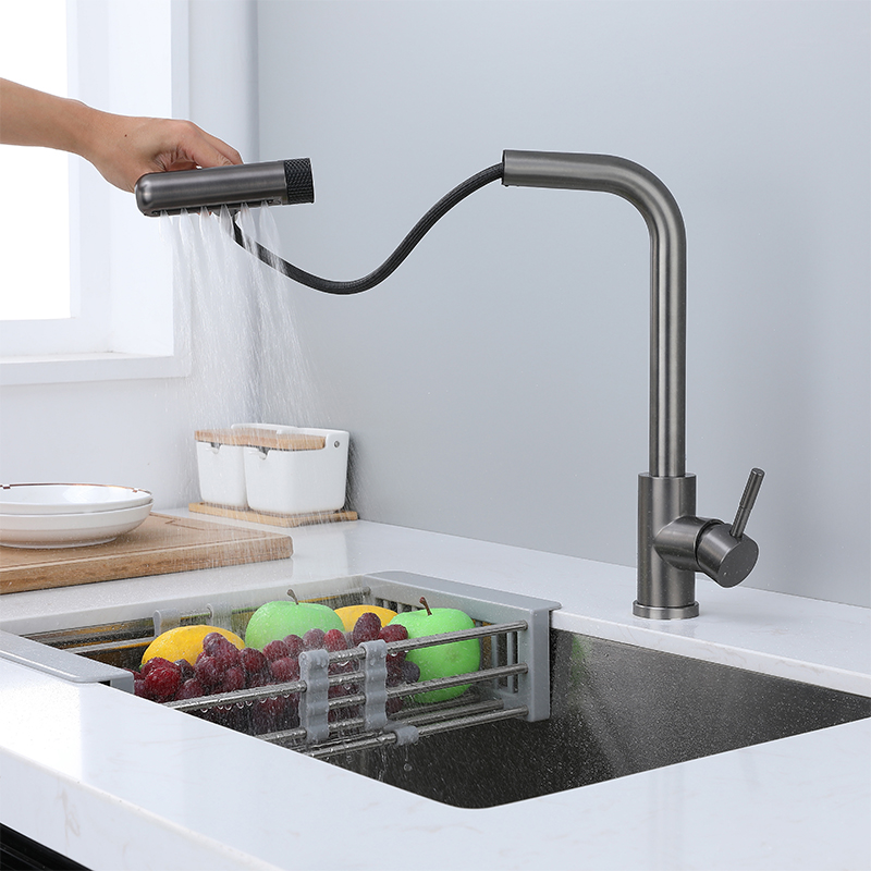 6 모드 회색 주방 수도꼭지는 회전 폭포 블랙 스트림  - Commercial Kitchen Mixer Tap 리뷰 및 가격