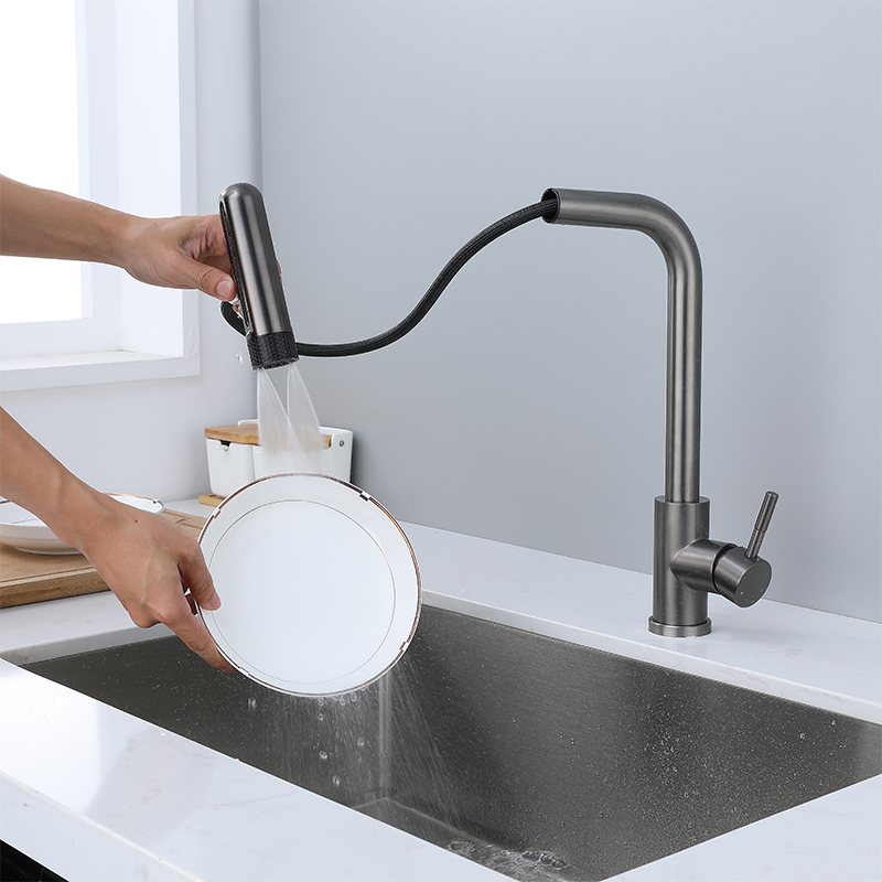 6 모드 회색 주방 수도꼭지는 회전 폭포 블랙 스트림  - Commercial Kitchen Mixer Tap 리뷰 및 가격