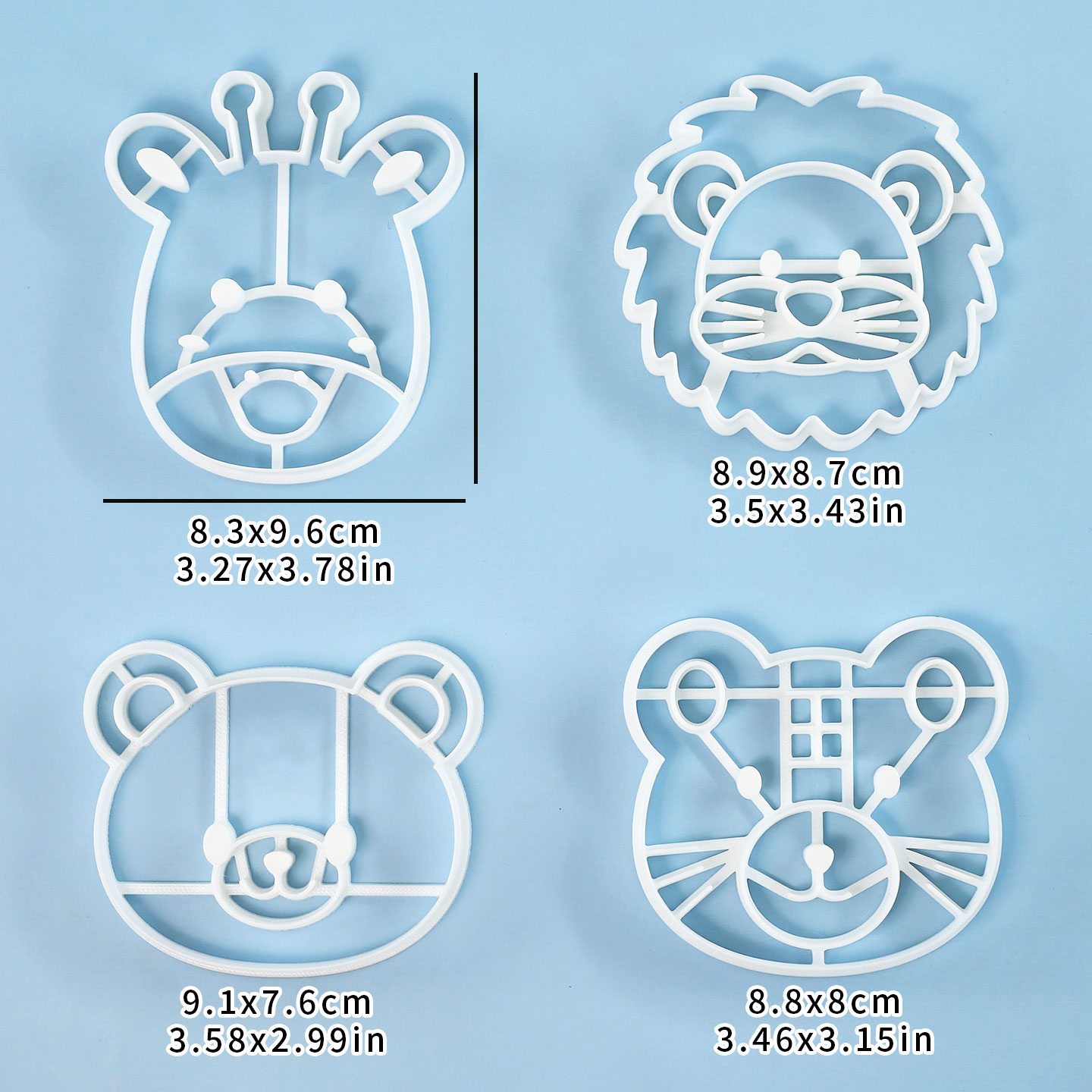 4개 동물 쿠키 커터 세트 3D 귀여운 사자 호랑이 기 - Commercial Kitchen Equipment List 리뷰 및 가격