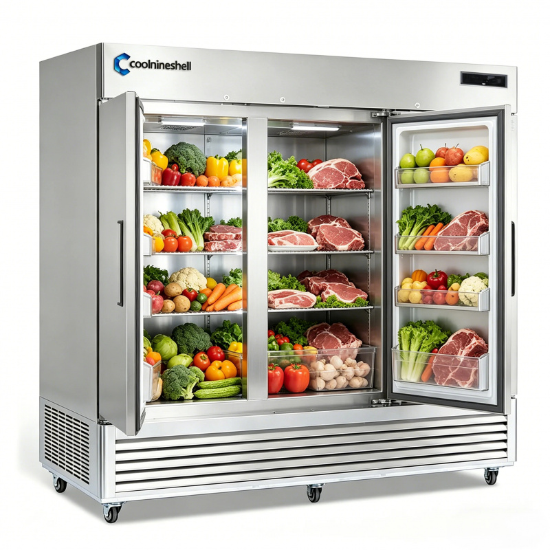 맞춤형 82인치 상업용 냉장고 3단 50큐빅피트 스테인 - Refrigerated Display Case 리뷰 및 가격