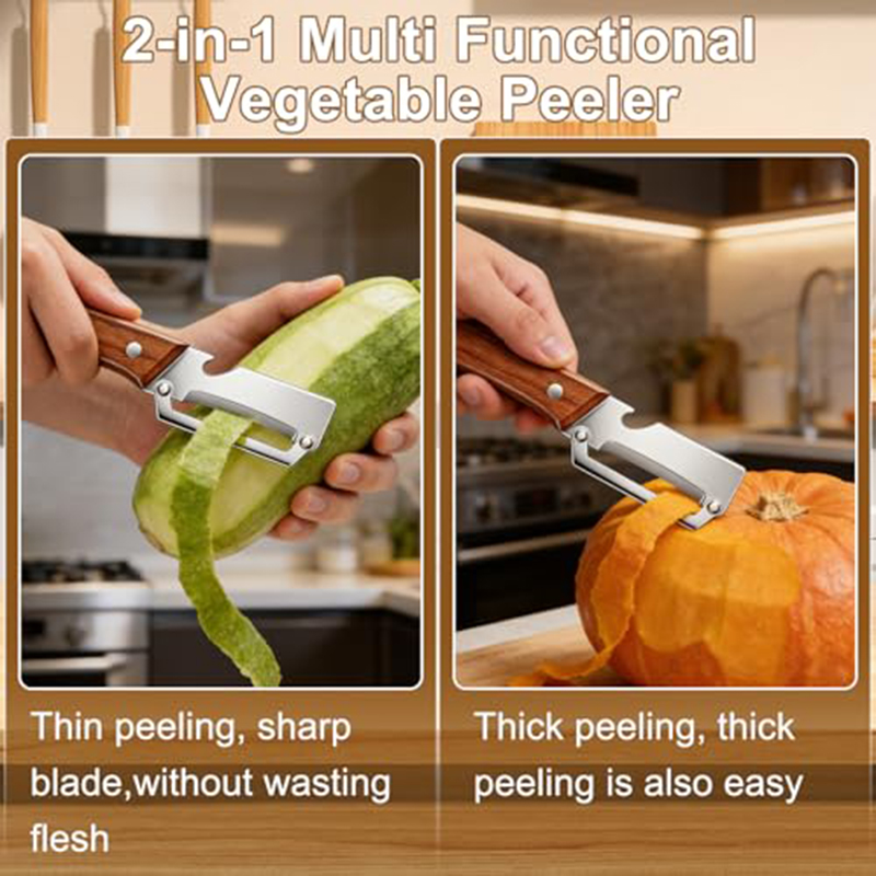 스테인리스 스틸 주방 필러, 나무 손잡이가 있는 야채  - Commercial Kitchen Equipment List 리뷰 및 가격