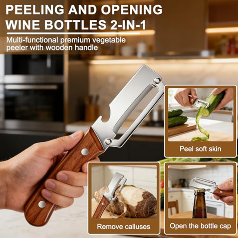 스테인리스 스틸 주방 필러, 나무 손잡이가 있는 야채  - Commercial Kitchen Equipment List 리뷰 및 가격