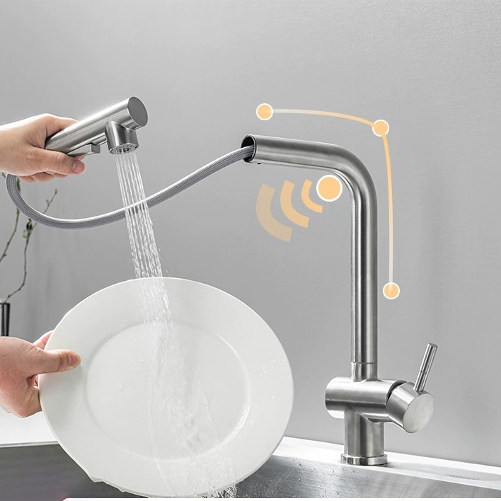 주방 수전용 온냉수 터치 스테인리스 스틸 풀아웃 싱크  - Commercial Kitchen Mixer Tap 리뷰 및 가격