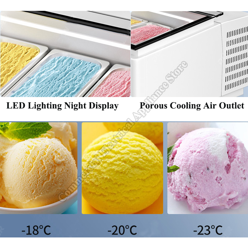 하드 아이스크림 디스플레이 캐비닛 LED -18~23  - Refrigerated Display Case 리뷰 및 가격